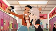 Jentry seen with Stella at Riverfork High School in Jentry Chau vs. The Underworld season 1 (Image via Netflix)
